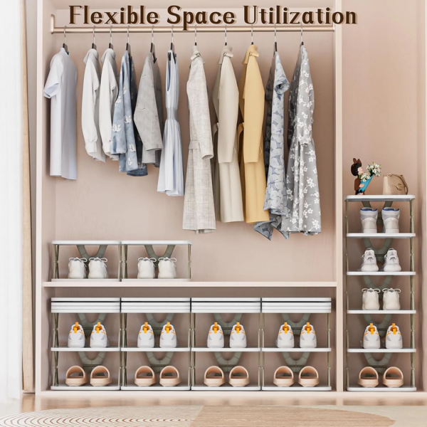 Foldable Shoe Rack 6-Layer – Space-Saving Organizer | Organivo