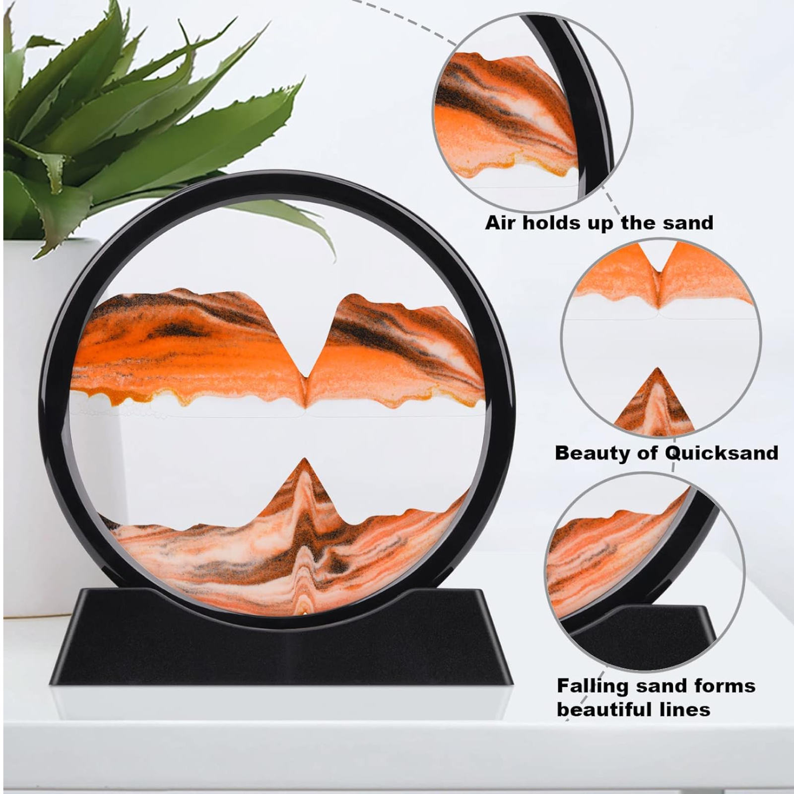 Moving Sand Art – Round Liquid Motion Decor | Styleva