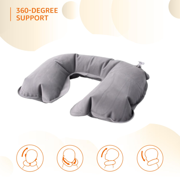 Inflatable U-Shape Travel Pillow – Portable Neck Support