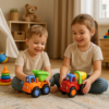 Construction Vehicle Toy Set – 4-Piece Durable Mini Trucks for Kids
