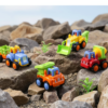Construction Vehicle Toy Set – 4-Piece Durable Mini Trucks for Kids