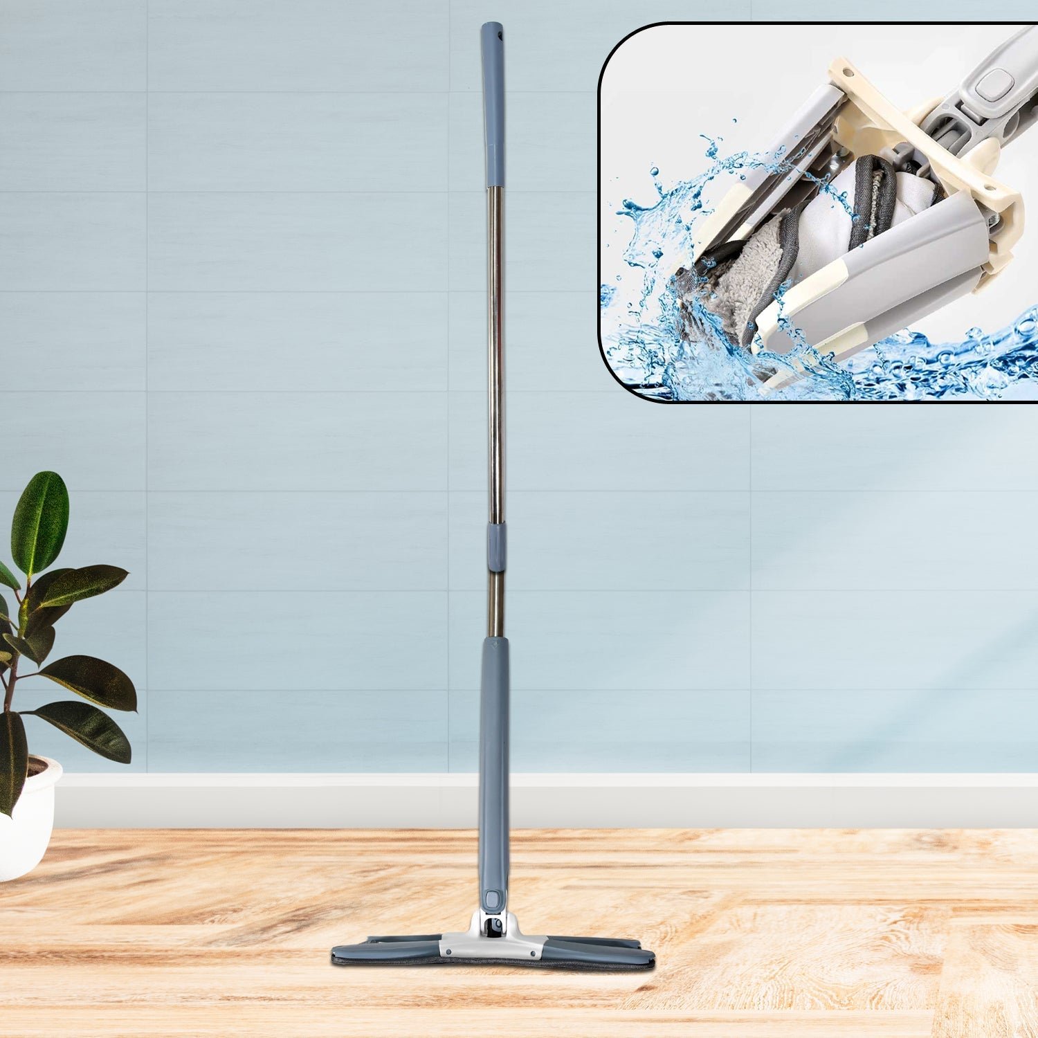 Hands-Free Mop – X-Shape Microfiber Squeeze | Storenzo