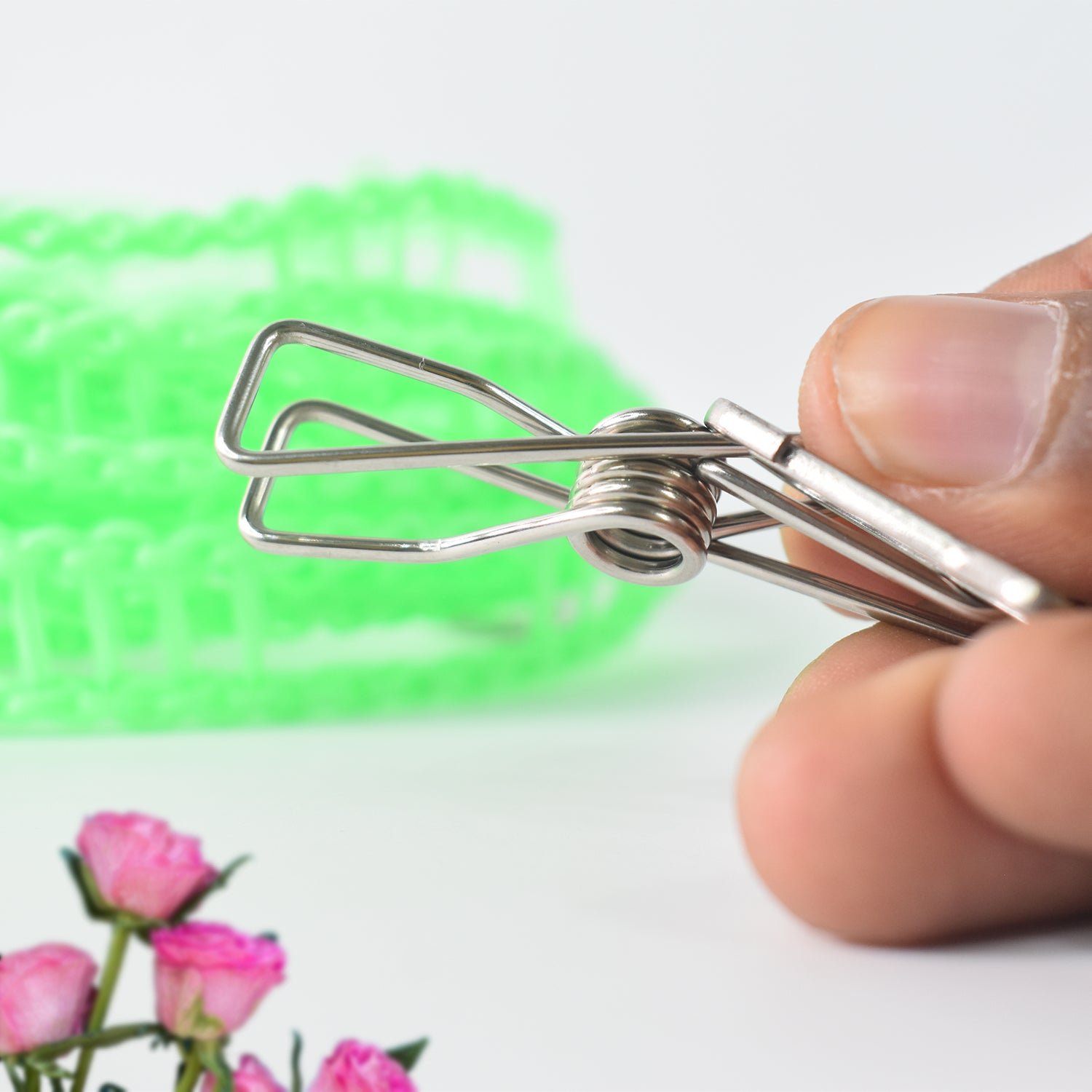 Stainless Steel Clothes Pegs – Durable Laundry Clips with Rope