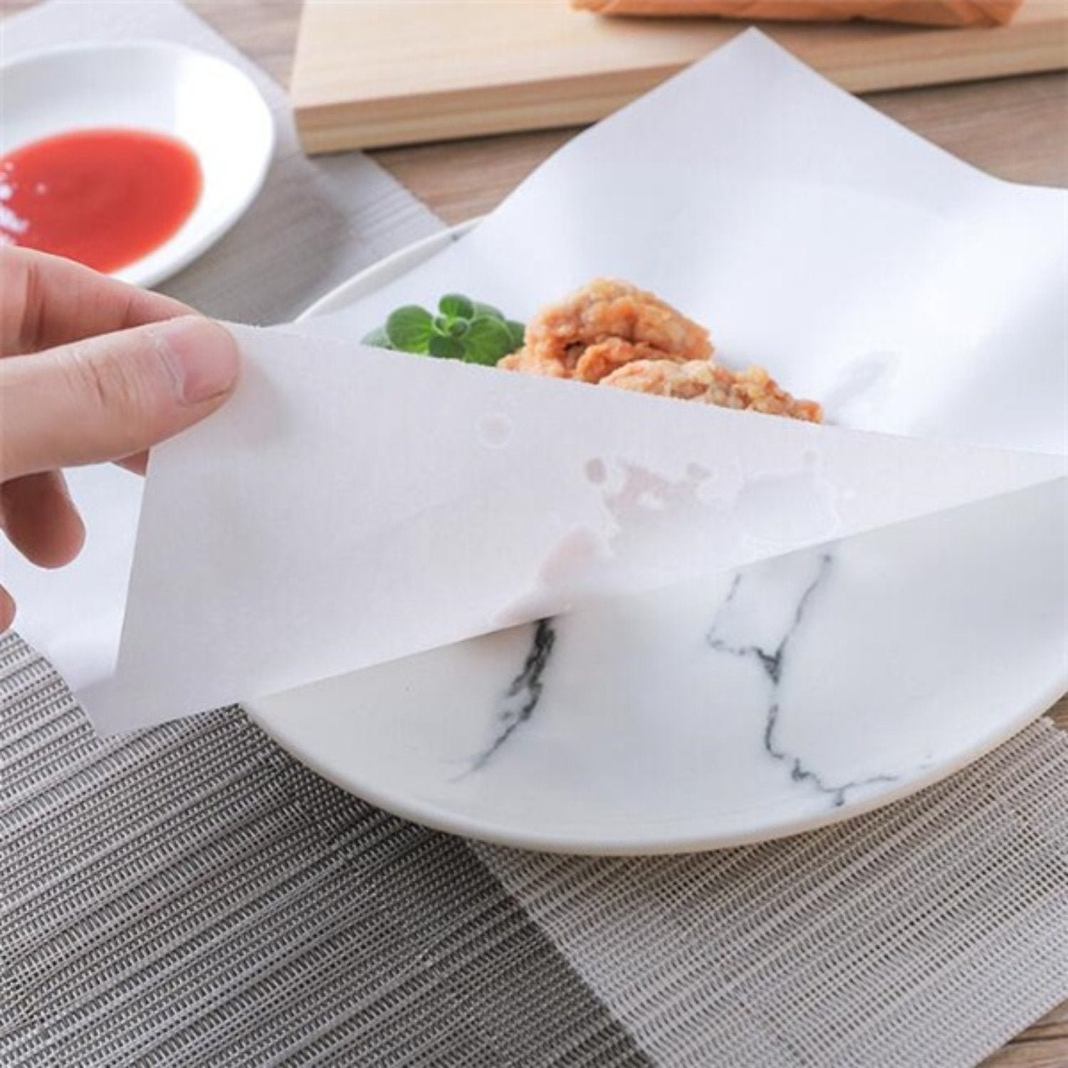 Oil Absorbing Cooking Paper – Grease-Free Sheets (Pack of 50) | Bake & Dwell