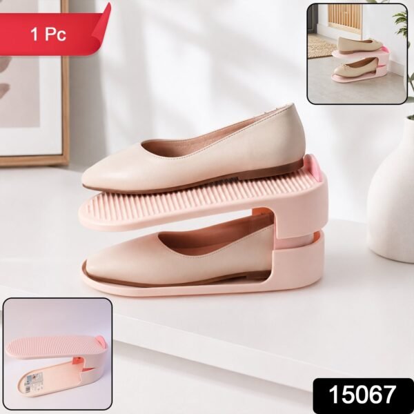 Adjustable Shoe Storage Rack – Space-Saving & Stackable Design