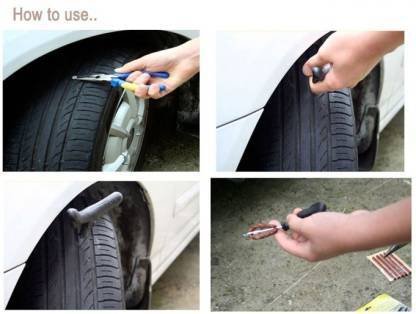 Tubeless Tyre Puncture Repair Kit – Complete Set for Cars & Bikes | RaceVault