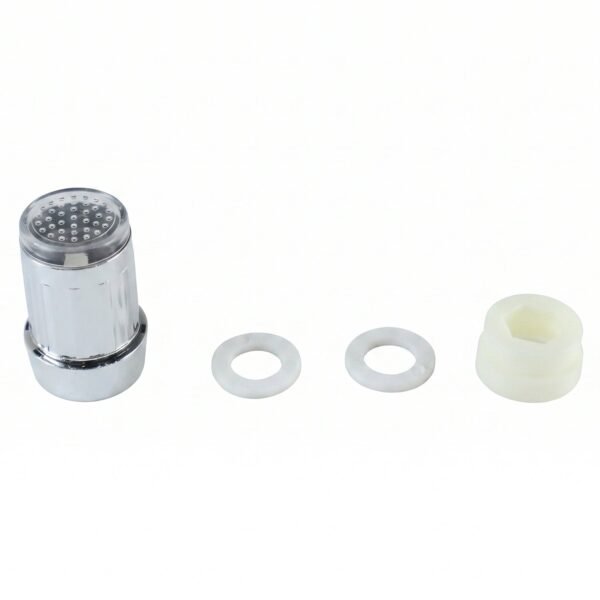 LED Light Dual Flow Faucet Tap Adapter with Splash Filter Aerator for Kitchen Sink (1 Pc)