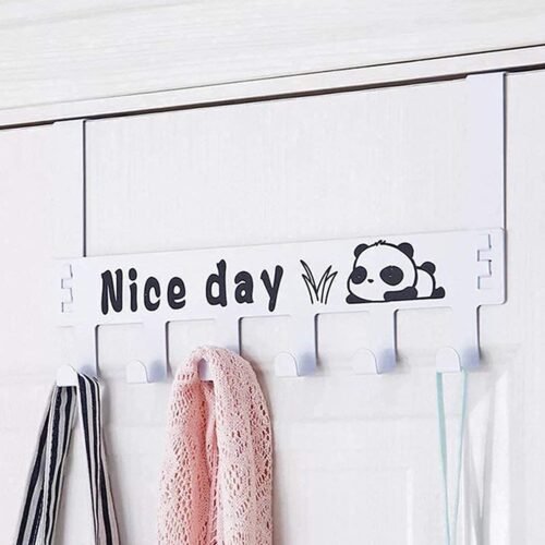 Over Door Hook Hanger Rack – Heavy-Duty 6-Hook Organizer