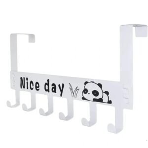 Over Door Hook Hanger Rack – Heavy-Duty 6-Hook Organizer