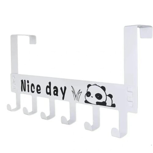 Over Door Hook Hanger Rack – Heavy-Duty 6-Hook Organizer
