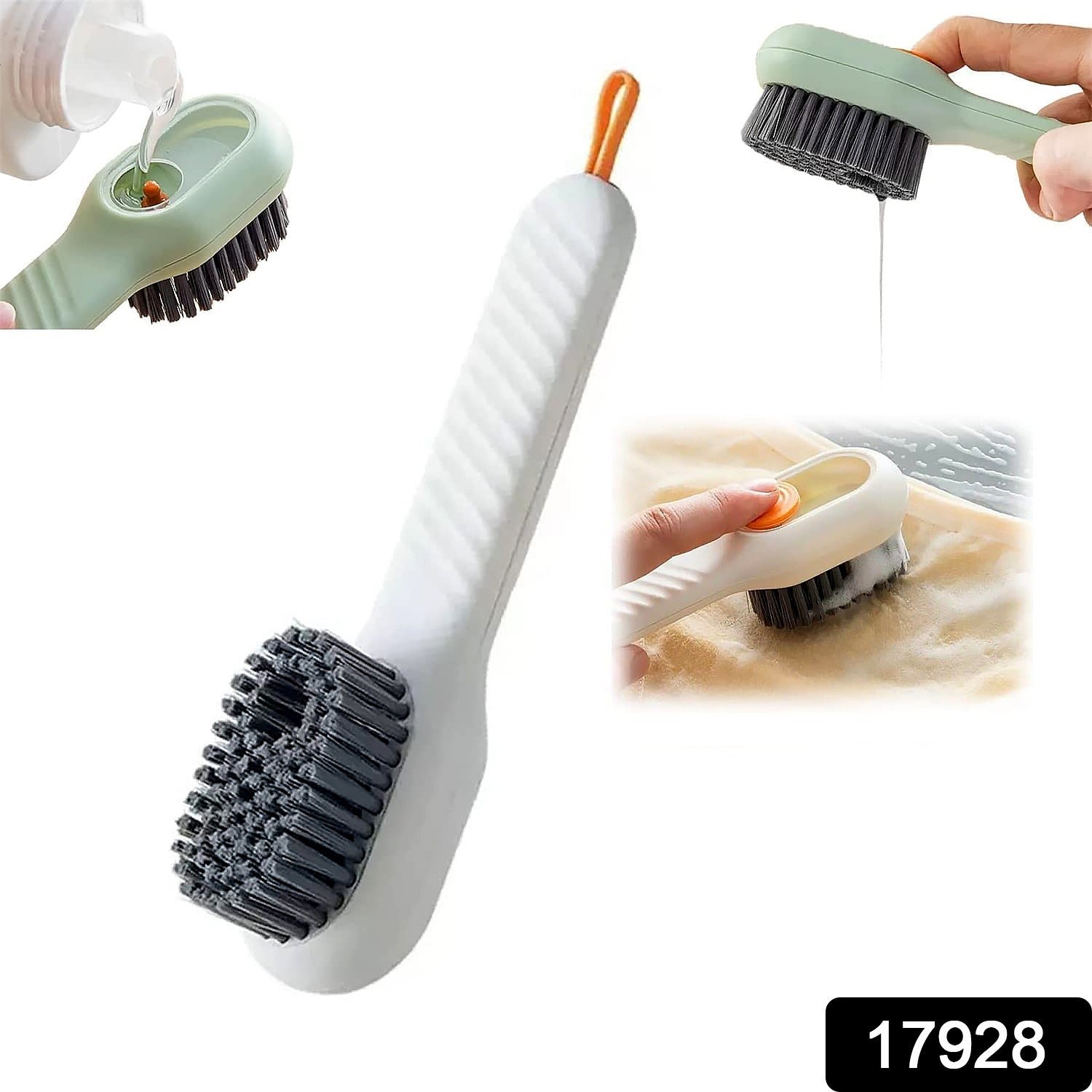 Scrubbing Brush with Dispenser – Multi-Purpose Cleaning | Velvet Wipe