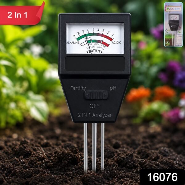 2 in 1 Soil Meter – Accurate pH & Fertility Testing for Gardens