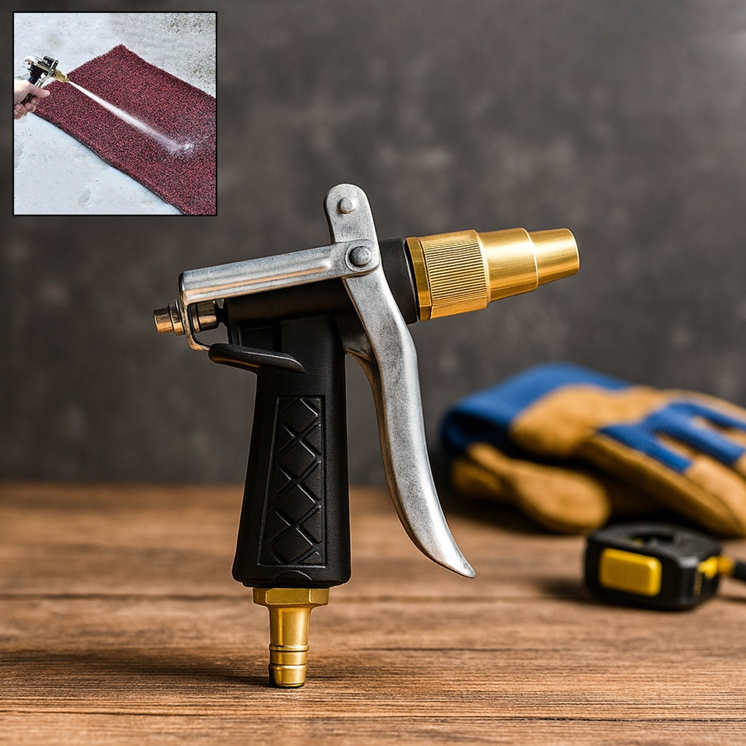Gold Hose Nozzle – Durable Metal Trigger Spray | Grow Garden Tools