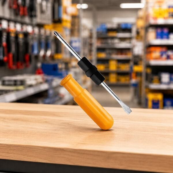 Small 2 in 1 screwdriver – Reversible flathead and Phillips tool for home & work