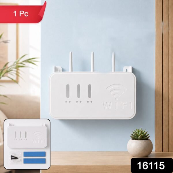 Wall Mount WiFi Router Holder – Space-Saving Cable Management Solution