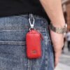 Leather Car Key Case – Smart Key Holder with Snap Hook