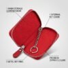 Leather Car Key Case – Smart Key Holder with Snap Hook