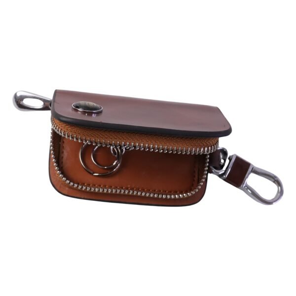 Leather Car Key Case – Compact & Stylish with Secure Closure