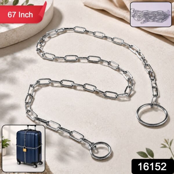 Heavy Duty Steel Luggage Lock Chain – 67 Inch Anti-Theft Travel Security