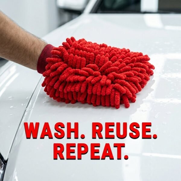 Microfiber Chenille Wash Glove for Bike Cleaning