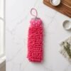 Microfiber Chenille Hanging Hand Towel for Bathroom and Kitchen Cleaning (1 Pc)