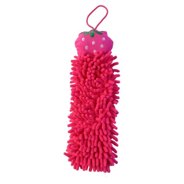 Microfiber Chenille Hanging Hand Towel for Bathroom and Kitchen Cleaning (1 Pc)