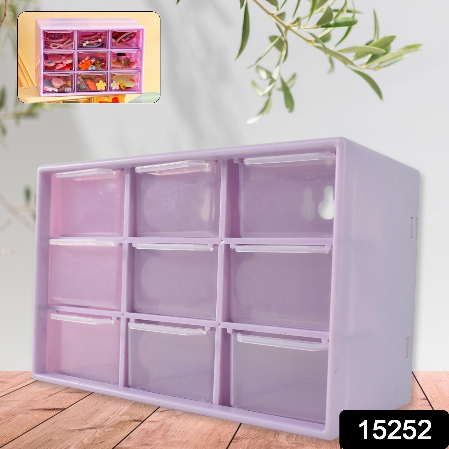Jewellery Drawer Organizer – Compact 9-Compartment Plastic Storage