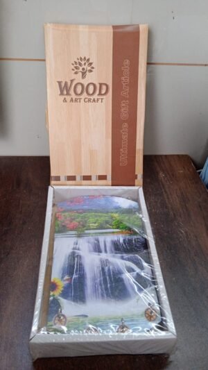 Wooden Wall Decor with Hooks – Vertical Scenery Art | GlimmerHome