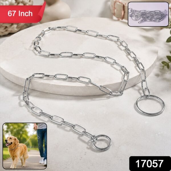 Heavy Duty Dog Chain Leash – Durable 67-inch Pet Tether for Control