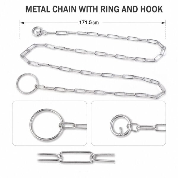 Heavy Duty Dog Chain Leash – Durable 67-inch Pet Tether for Control