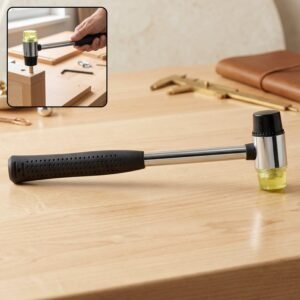 Double Head Rubber Mallet – Non-slip grip & durable steel handle