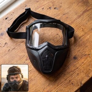 Protective Bike Goggle Face Mask – Detachable Shield for Outdoor Safety