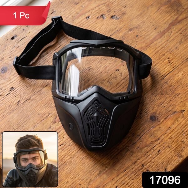 Protective Bike Goggle Face Mask – Detachable Shield for Outdoor Safety