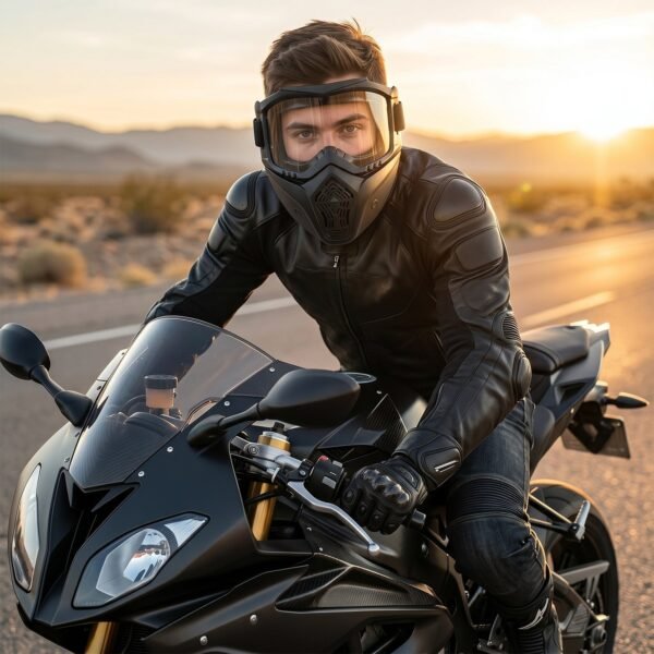 Protective Bike Goggle Face Mask – Detachable Shield for Outdoor Safety