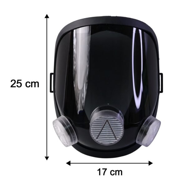Full Face Safety Respirator Mask – Dual Filters & Clear Visor for Protection