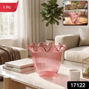 Decorative Ruffled Flower Pot Planter Vase – Versatile Home Decor