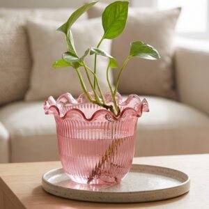 Decorative Ruffled Flower Pot Planter Vase – Versatile Home Decor