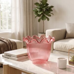 Decorative Ruffled Flower Pot Planter Vase – Versatile Home Decor