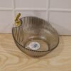 Decorative Plastic Fruit Bowl – Elegant Gold Accent for Dining