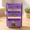 Mini Storage Trolley – 3-Tier Desk Organizer with Wheels for Kids and Office