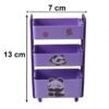Mini Storage Trolley – 3-Tier Desk Organizer with Wheels for Kids and Office
