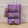 Mini Storage Trolley – 3-Tier Desk Organizer with Wheels for Kids and Office