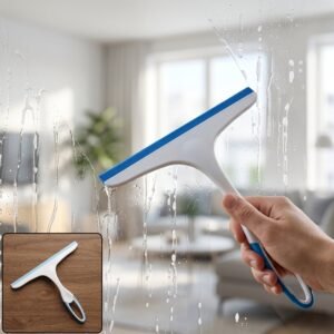 Plastic Kitchen and Shower Squeegee Wiper for Glass, Mirror and Countertops (1 Pc)