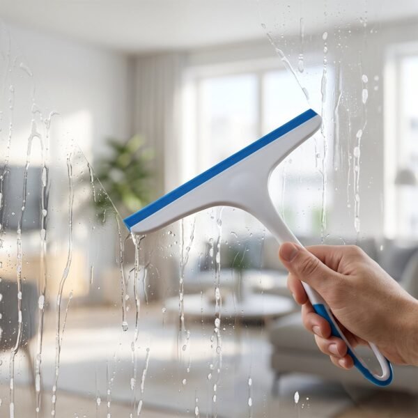 Plastic Kitchen and Shower Squeegee Wiper for Glass, Mirror and Countertops (1 Pc)