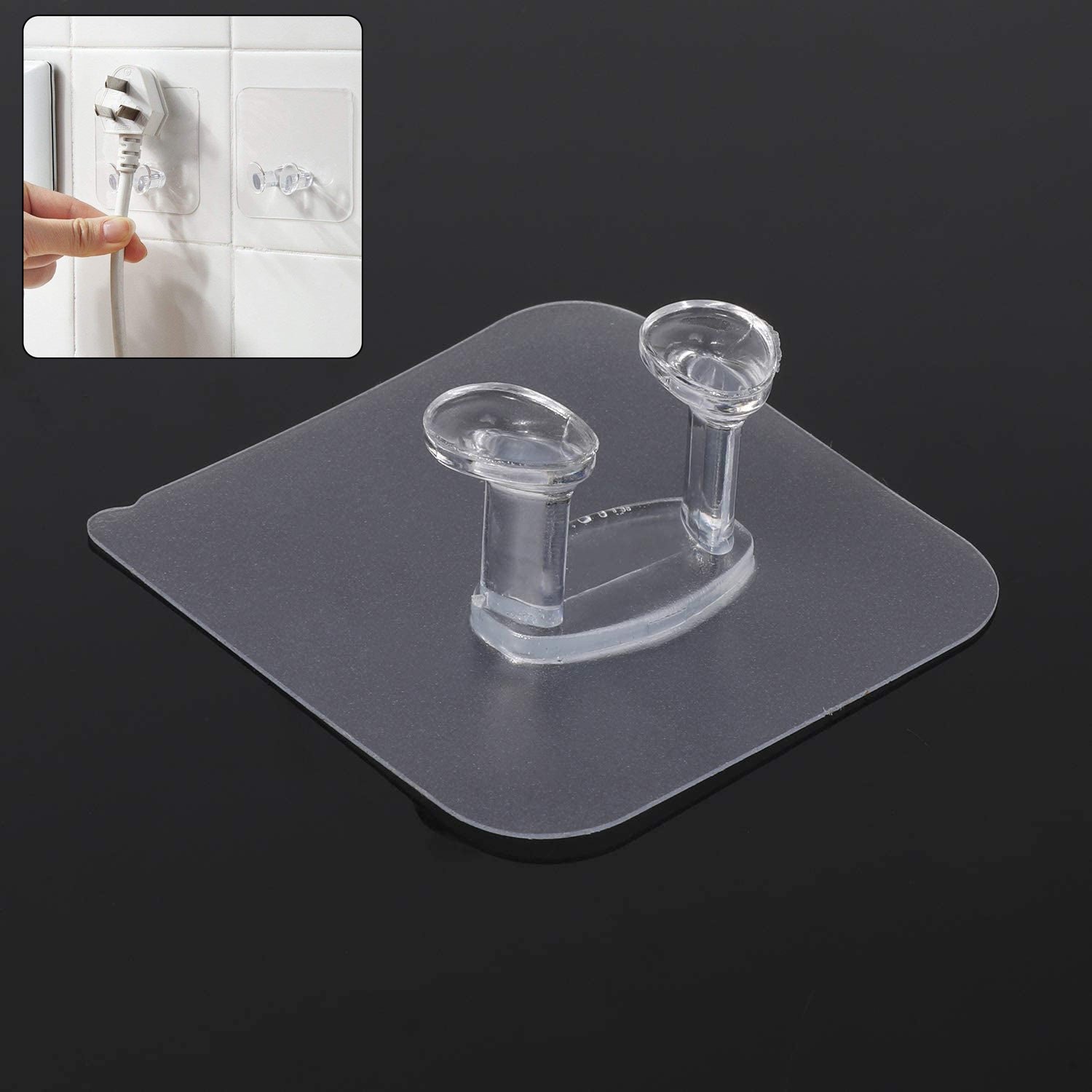 Self-Adhesive Wall Hook – Strong, Transparent & Removable | GlimmerHome