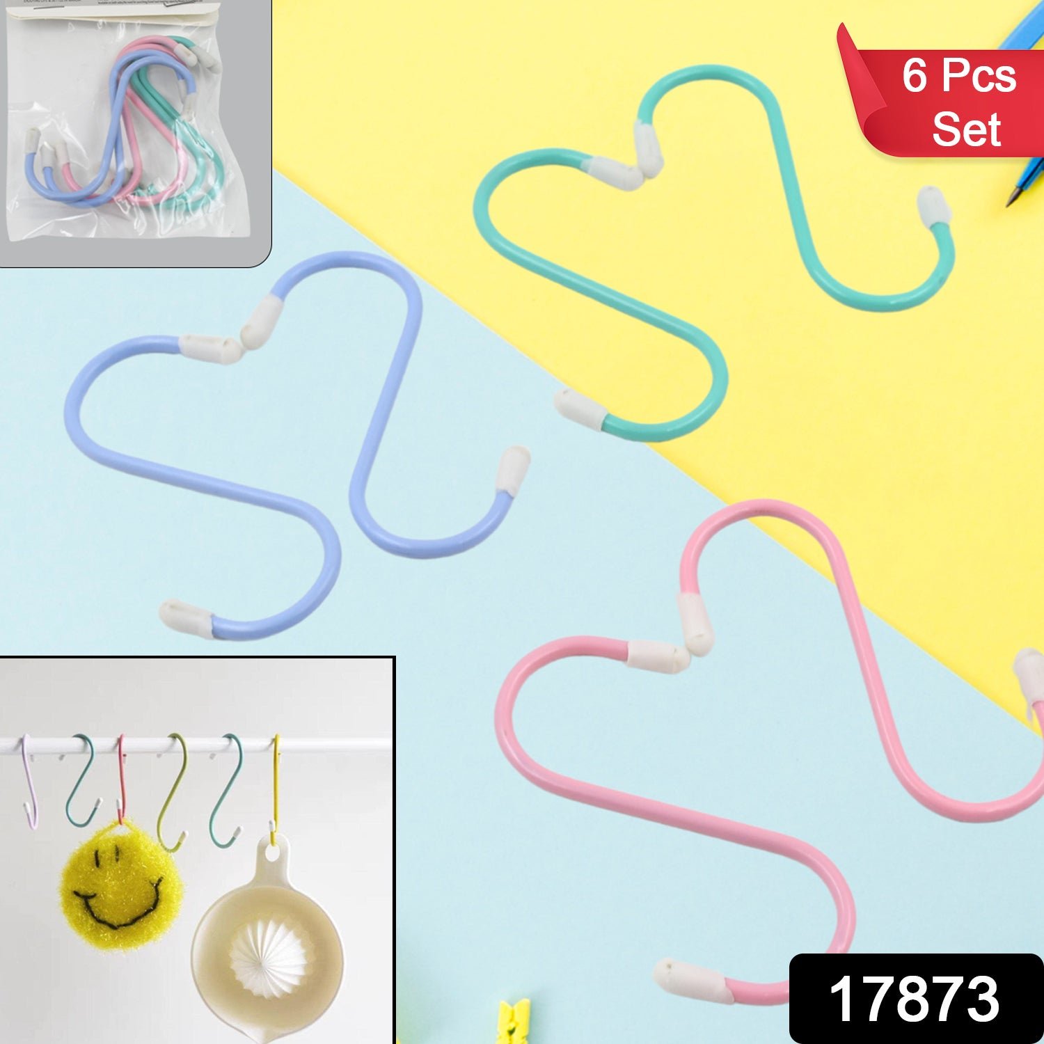 S Hooks Metal – Heavy Duty Hanging Hooks (6 Pcs) | VoltDesk
