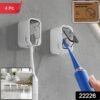 Self Adhesive Dustproof Toothbrush Holder – Space-saving Wall Mount