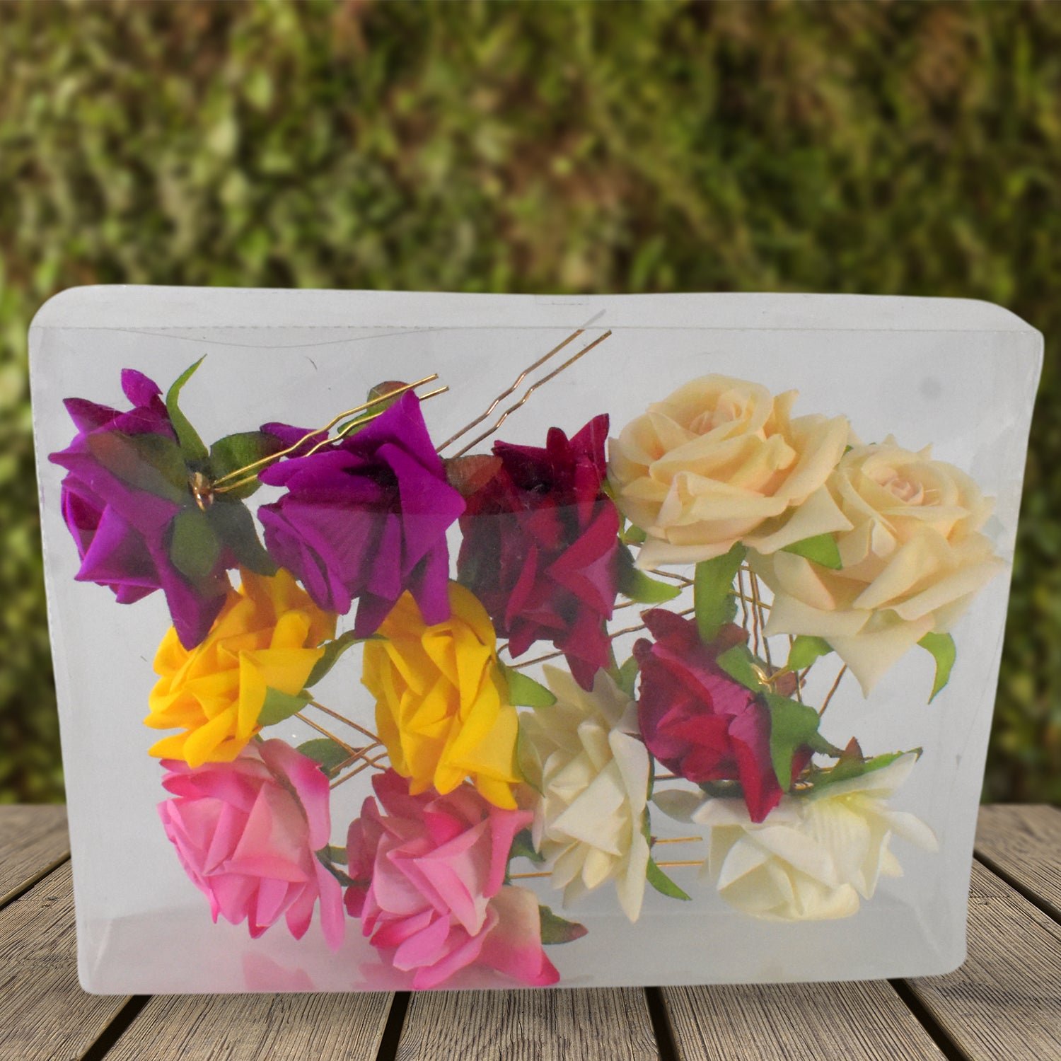 Flower Hair Pin Set – Vibrant Multicolor Floral Hair Accessories