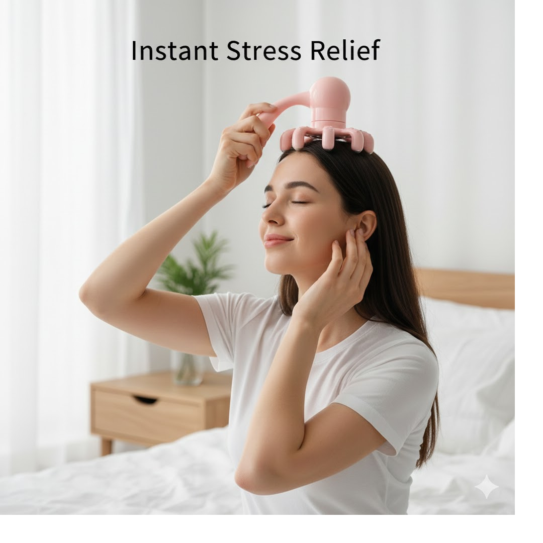 19055 Octopus Head Massager – Ergonomic Stress Relief Tool