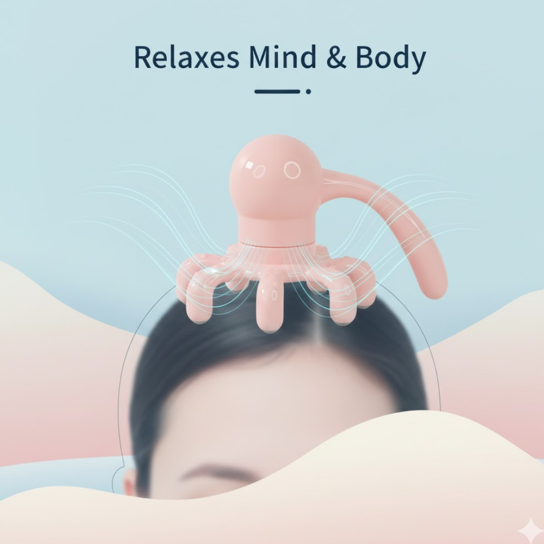 19056 Octopus Head Massager – Ergonomic Stress Relief Tool